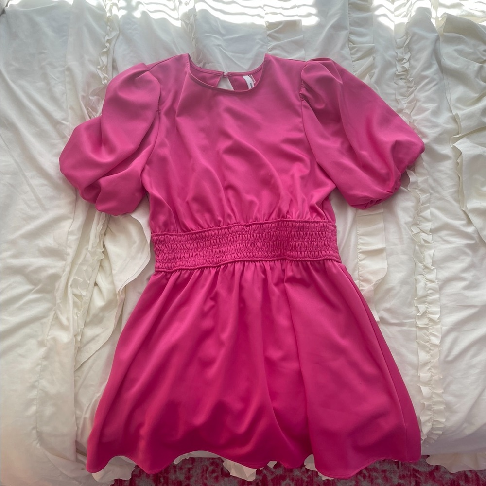 Beautiful pink satin boutique dress